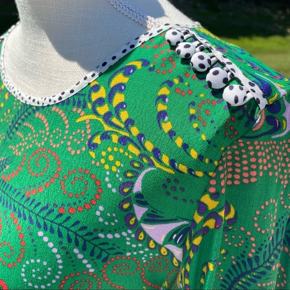 NWT Anthropologie Maeve Janis Dress, Green Paisley Print, Size 6. - Picture 3 of 16